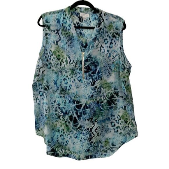 Jaclyn Smith High-Low Sleeveless Blouse Top  XXL - Picture 1 of 4